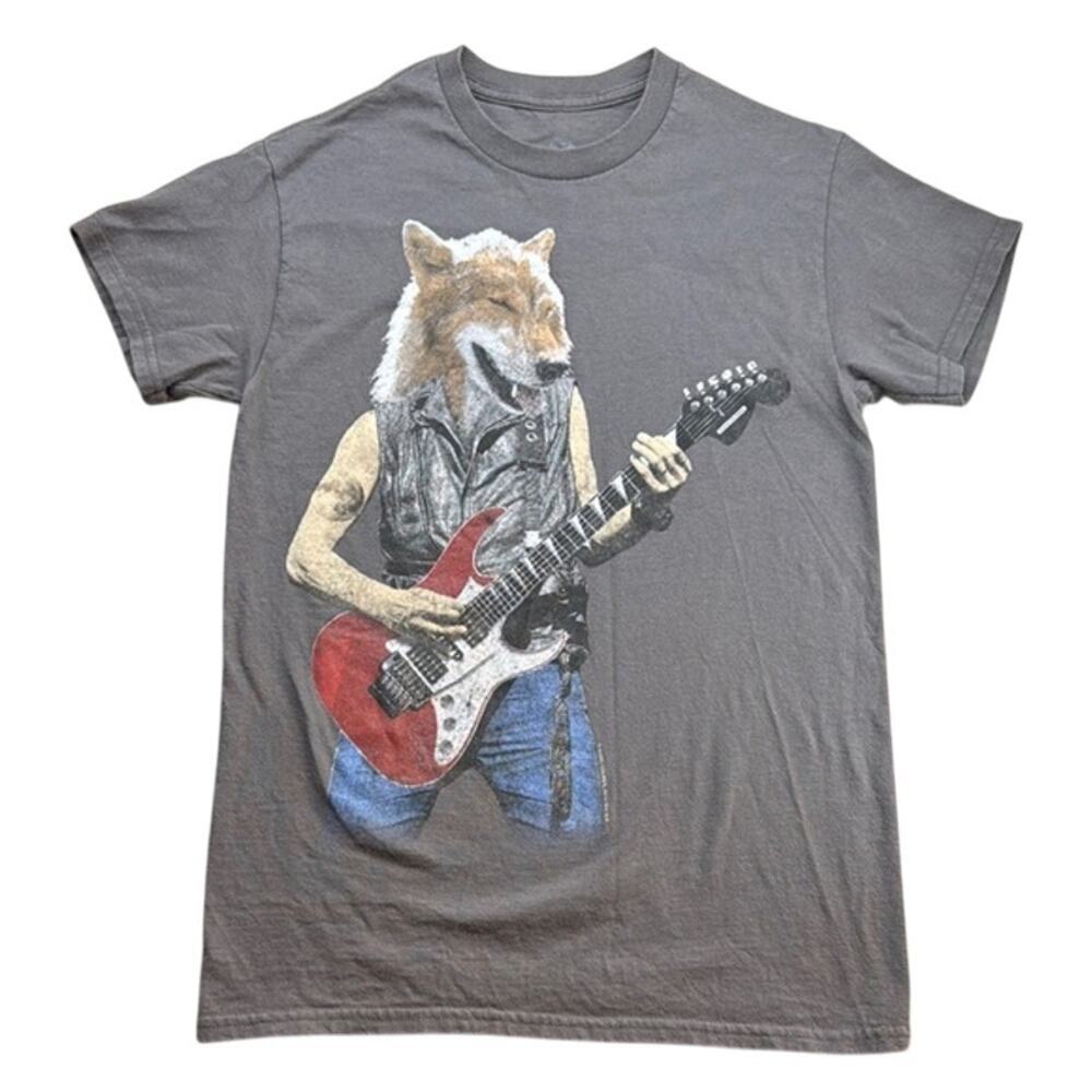 Audio Council Men's Wolf Jam T-Shirt Copyright‎ 2015 Sun Faded Gray Size Small